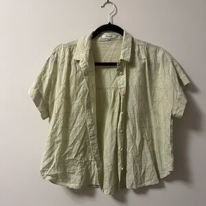 Madewell Short Sleeved Button Up | Size M